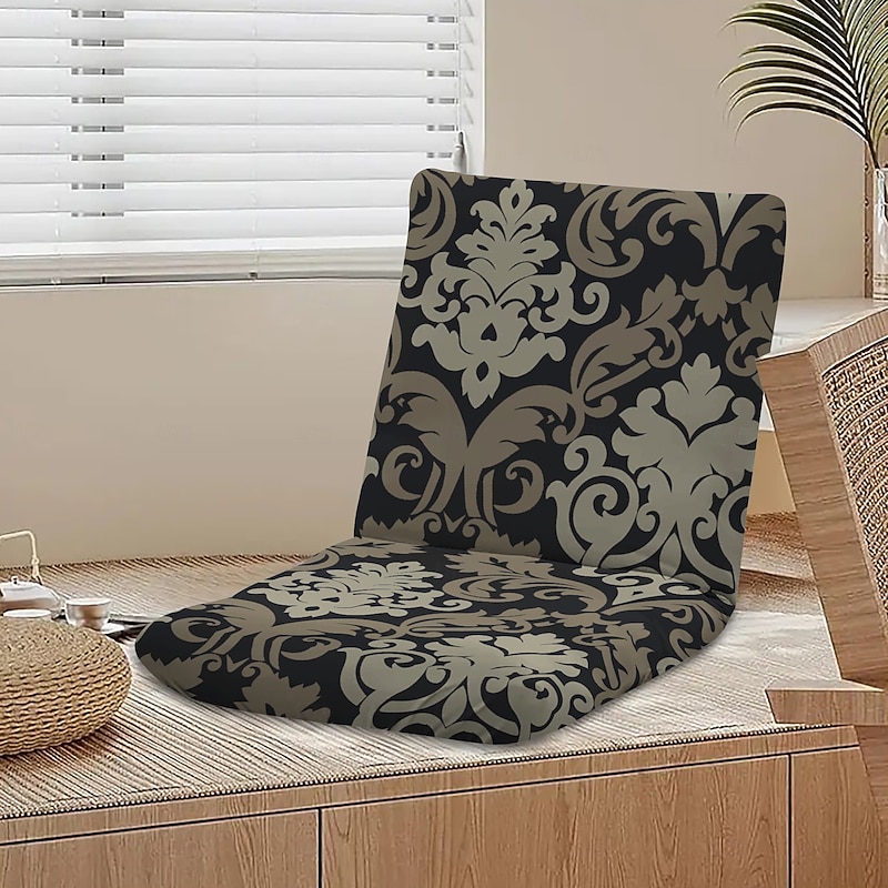 Geometric Printed Office Chair Cover, Pet-Friendly Polyester Stool Chair Slipcover, Stretch Washable Furniture Protector for Home and Office3