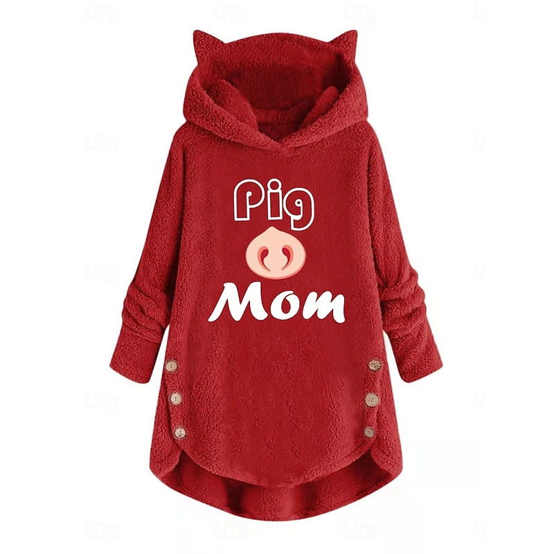 Women's Pullover Hoodie Sweatshirt Letter Casual Long Sleeve Hooded Crop Tops Street Dailywear Casual Pocket Print Black Pink Wine Gray Fall Winter4