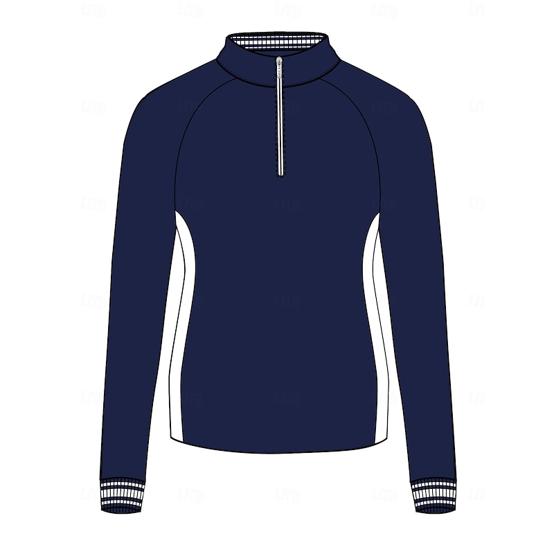 Women's Golf Polo Shirt Navy Blue Long Sleeve Top Ladies Golf Attire Clothes Outfits Wear Apparel