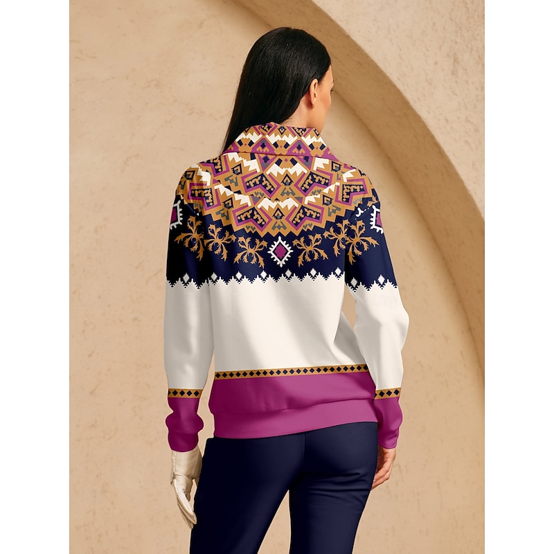 Women's Golf Pullover Sweatshirt Purple Long Sleeve Top Ladies Golf Attire Clothes Outfits Wear Apparel2