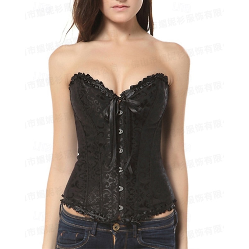 Women's Corset Shapewear Waist Cincher Shapewear Sexy Corset Fashion Sweet Pure Color Backless Vacation Party Street Sleeveless Cold Shoulder Black White Red Spring Fall Tailored Fit