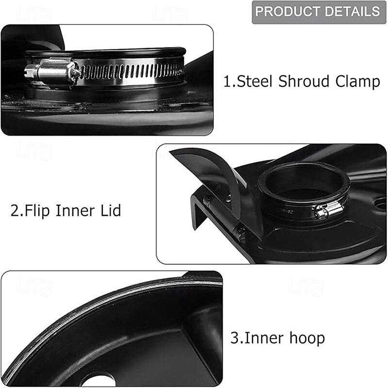 Dust Cover Angle Grinder 7Dust-free Vacuum Universal Surface Cover With 4 Locating Rings Suitable for Concrete Stone Granite.4