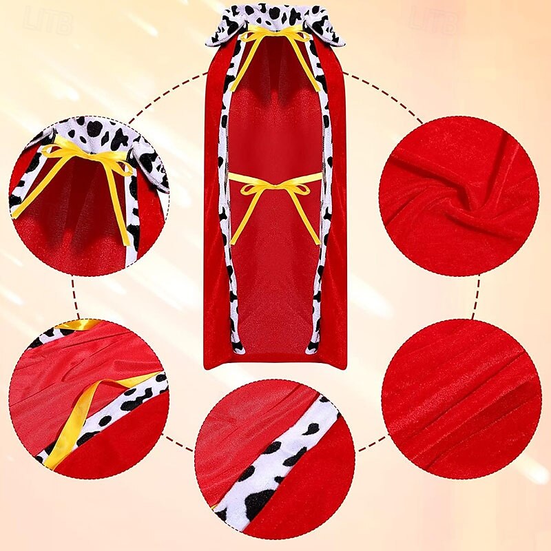 2pcs Royal Dog Costume Set King Cape and CrownAll-Season Pet Garment for Medium Breeds Funny Dog Clothes for Halloween Kings and Princes Outfit for Small to Large Dogs4