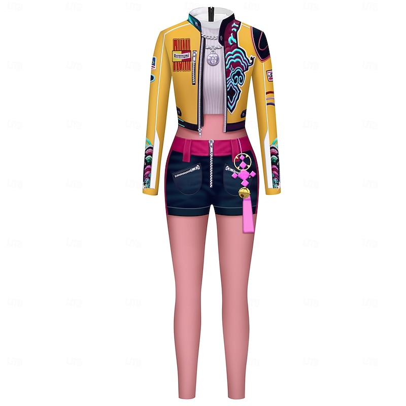 Korean Idol Inspired Pop Star Zentai Suits Movie Movie Cosplay for Women's Girls' Adults Kid's Halloween Performance Halloween2