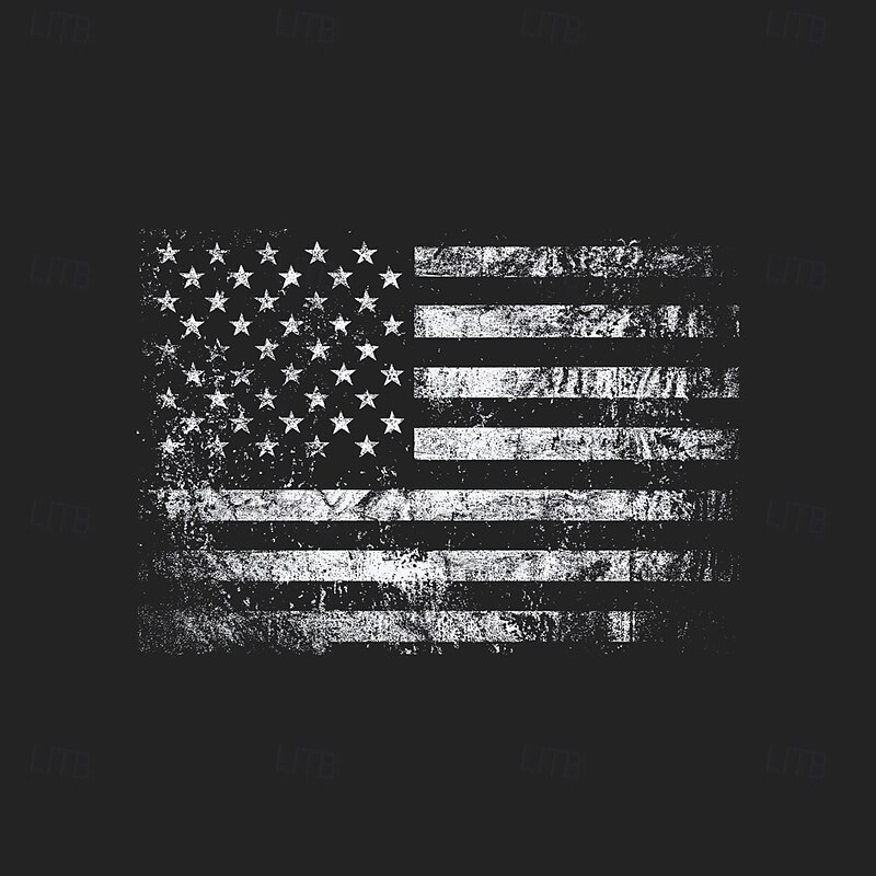 Men's American US Flag T Shirt Long Sleeve T shirt 3D Print Crew Neck Shirt Fashion Outdoor Street Sports Outdoor Black White Blue Summer Spring Clothing Apparel S M L XL XXL XXXL2