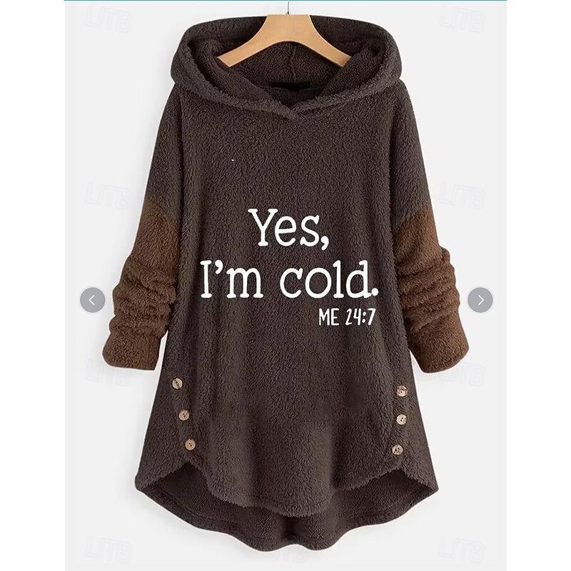 Women's Pullover Hoodie Sweatshirt Letter Warm Teddy Classic Long Sleeve Hooded Long Tops Home Work Dailywear Buttons Maroon Black Pink Green Spring Fall Winter Spring, Fall, Winter3