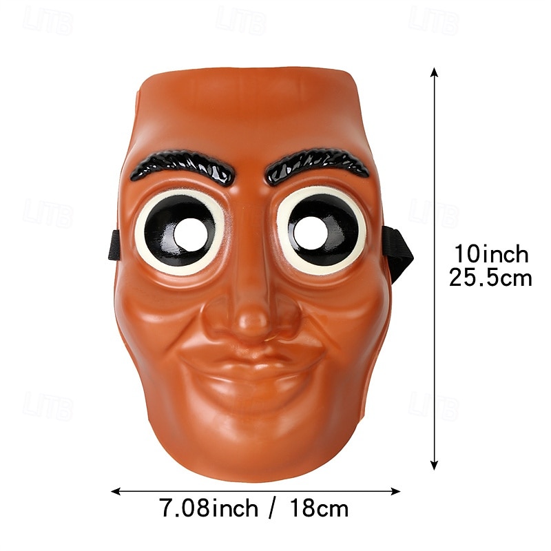Tung Tung Tung Sahur Wooden Stick Face Mask  Festival Party Dress-Up and Halloween Prank Halloween Costumes Mask Masquerade Party Decorations Stick Figure Funky Lightweight Material Costume Acce3
