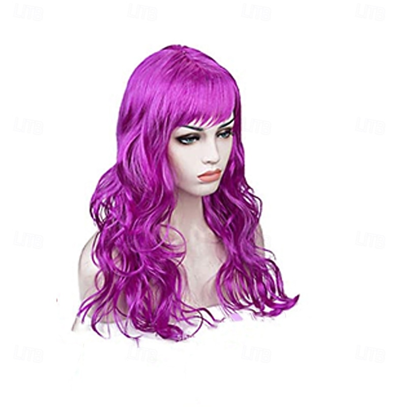 Long Colorful Wigs Wavy Party Wigs Curly Color Wigs for Women Bachelorette Party Decorations Supplies Favors  Extra Neon Party3