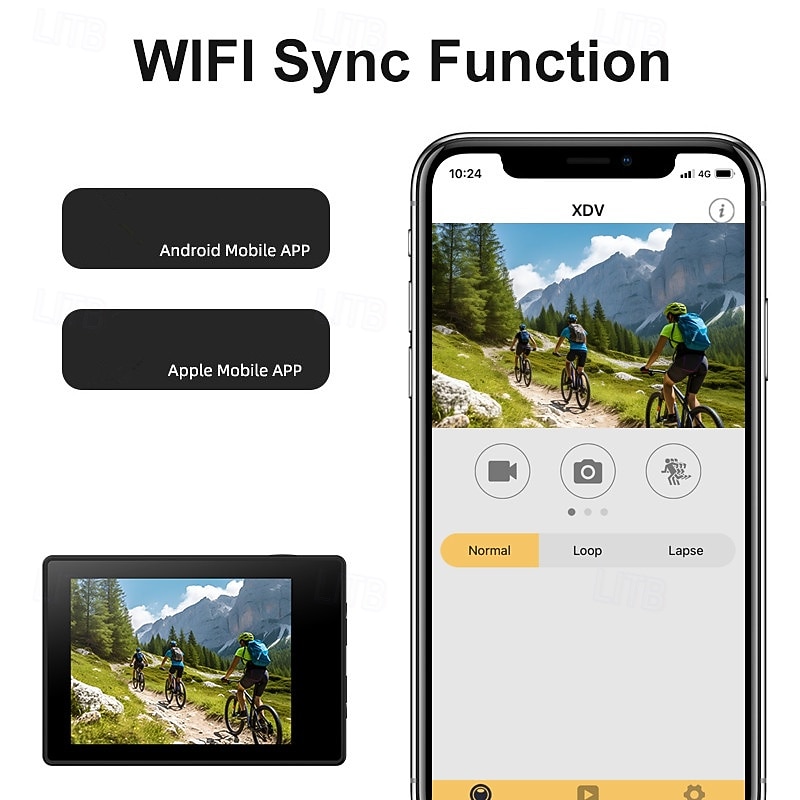 V3 4K Action Camera Portable Rechargeable Recording Image and Video Function WiFi Waterproof Underwater Camera 2 inch IPS screen2