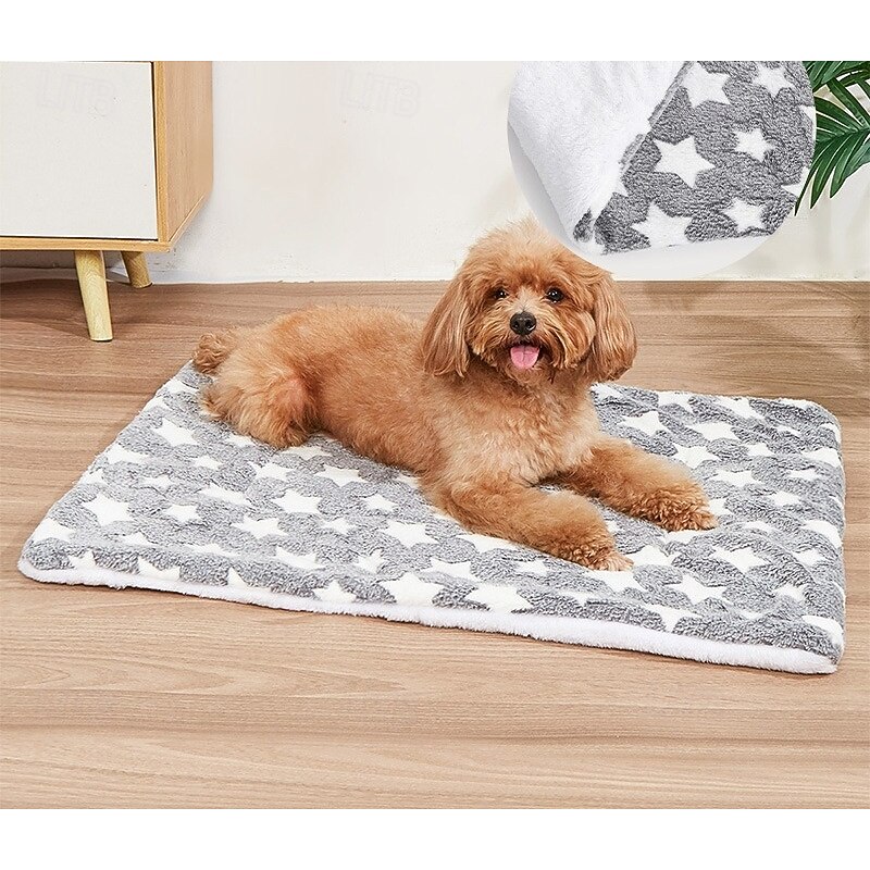 Blanket For Pet Lightweight Coral Fleece Soft Warm Four Season Dog Cat Throw Mat Washable Cozy Bedding Travel Sofa Cushion Protective Cover Home Pet Supplies