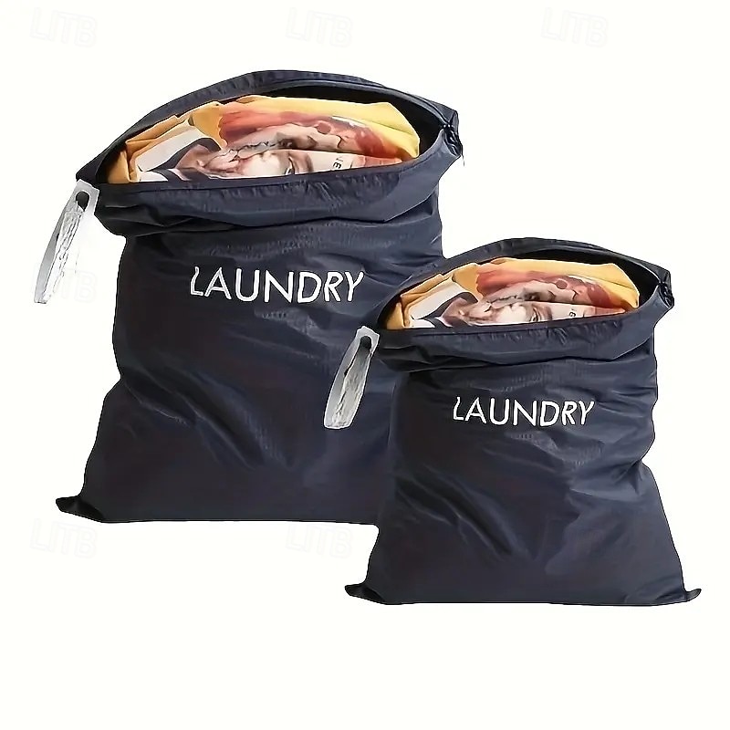 Large Travel Laundry Bag Machine Washable Dirty Clothes Storage Bag Holds Four Loads Fits Laundry Basket or Trash Can Essential Travel Organizer2