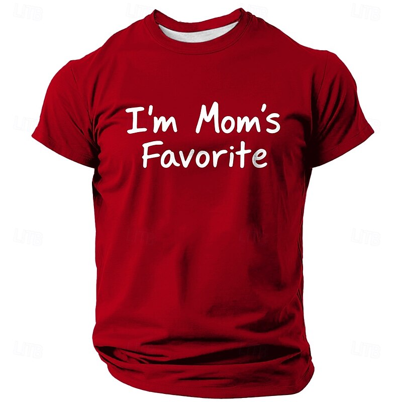 Men's Mom Funny Slang T Shirt Short Sleeve T shirt 3D Print Crew Neck Shirt Fashion Daily Street Daily Black Red Blue Summer Spring Clothing Apparel S M L XL XXL XXXL
