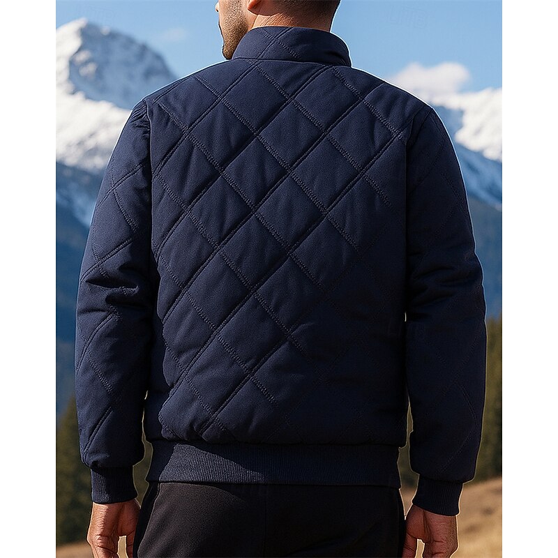 Men's Hiking Jacket Fleece Jacket Thermal Jacket Winter Outdoor Thermal Warm Top Light Brown Black White Light Green Dark Blue2