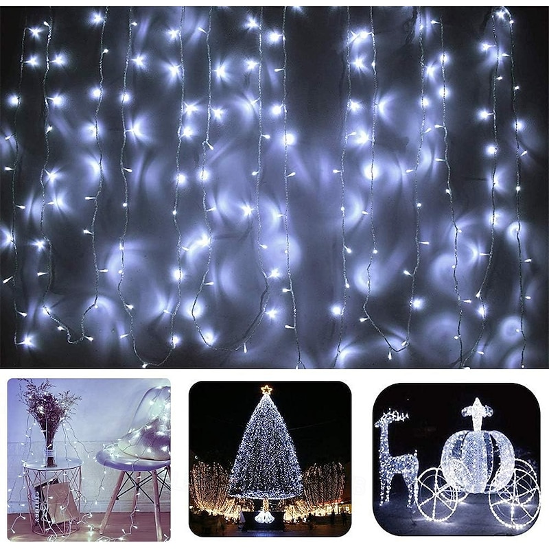 10M 9.6W Flash 100-LED Warm WhiteCool White Light Strip Light Lamp Christmas light string (EU Plug , AC 220V)4