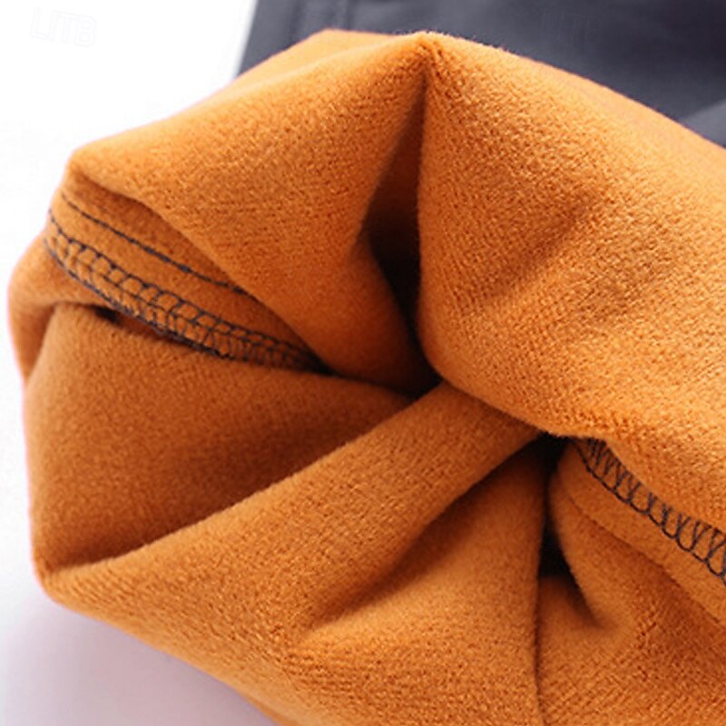 Men's Cargo Pants Cargo Trousers Fleece Pants Drawstring Pocket Warm Plain Comfort Soft Full Length Outdoor Business Casual Fashion Streetwear Black Army Green Inelastic2