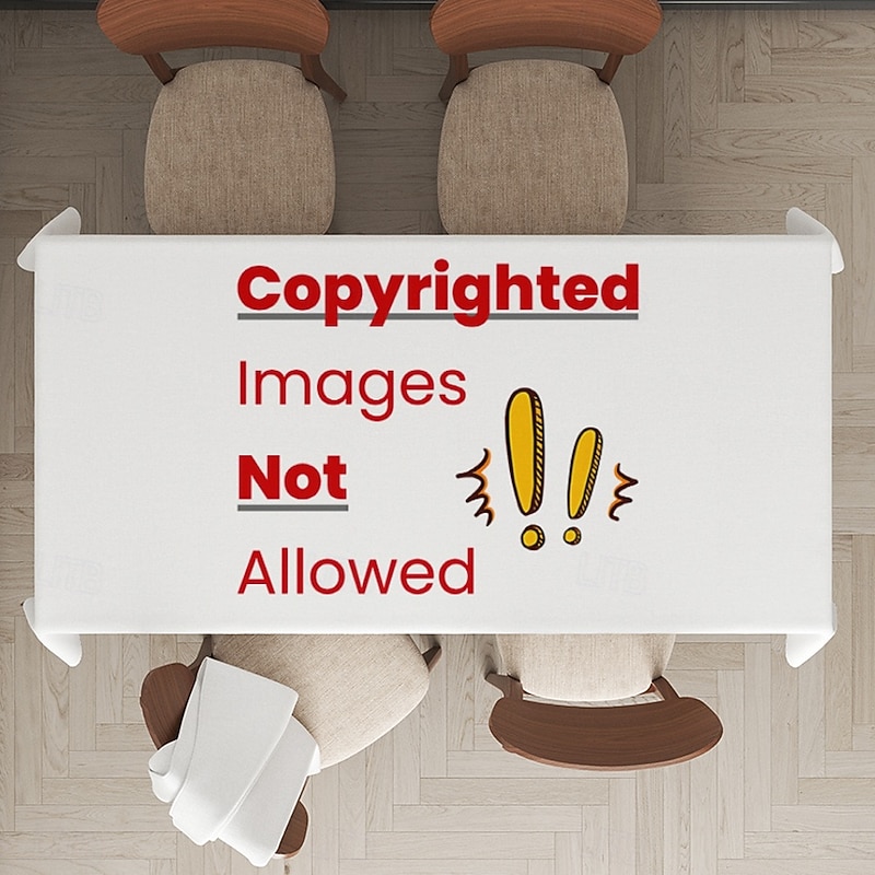 Personalized Tablecloth Custom Tablecloth 4/6/8-ft. Table Throw Design on Front3