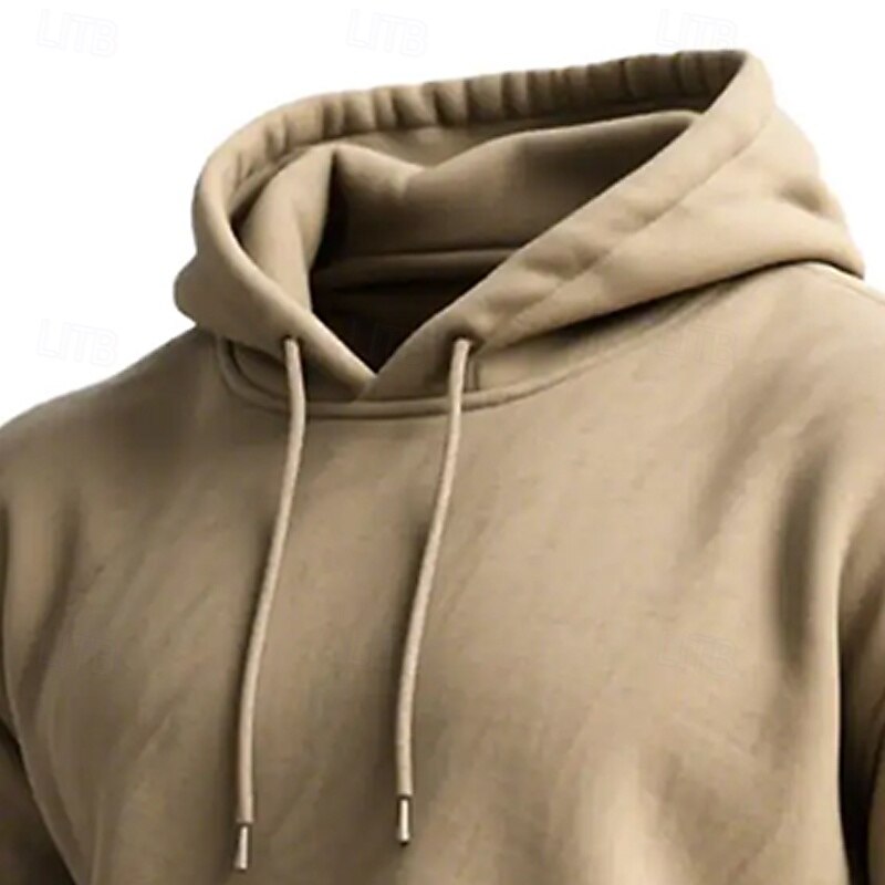 Men's Hoodie Pullover Hoodie Sweatshirt Khaki Hooded Plain Patchwork Pocket Color Block Sports & Outdoor Casual Daily Streetwear Cool Sportswear Spring &  Fall Clothing Apparel Hoodies Sweatshirts2
