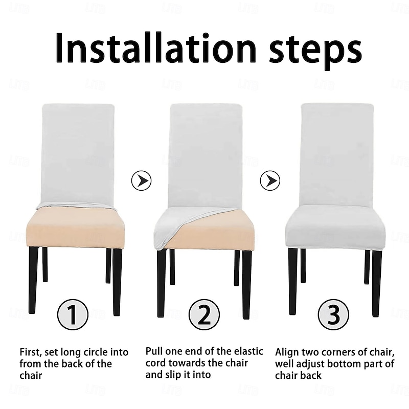 Christmas Dining Chair Cover / Stool Chair Cover, Geometric Printed Polyester Slipcovers, Holiday Decorative Chair Protector for Home3