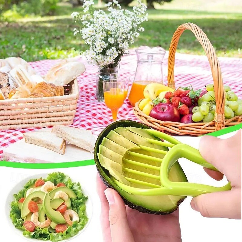 2PCS Avocado Slicer – 3-in-1 Tool for Easy and Quick Avocado Preparation, Perfect for Outdoor Use and Home Kitchen, Safe and Convenient4