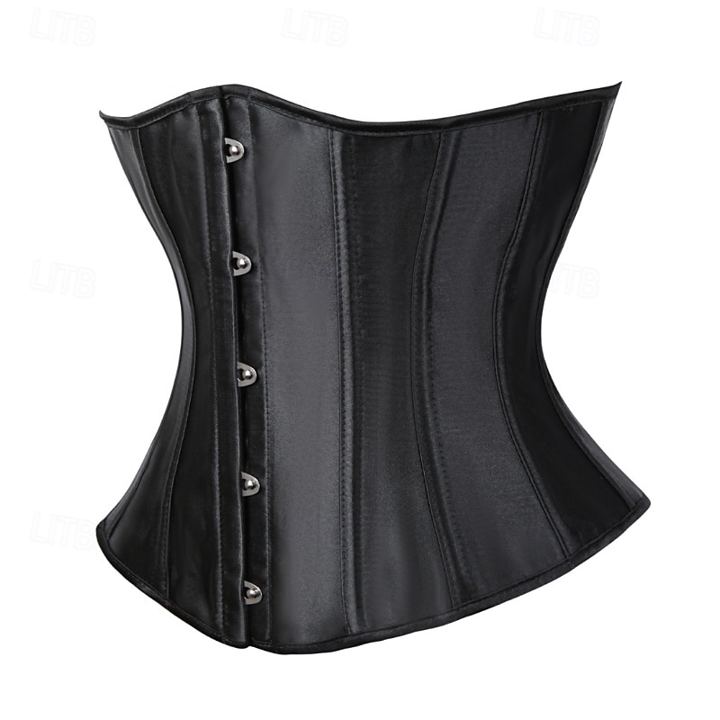 Women's Corset Shapewear Waist Cincher Shapewear Sexy Corset Fashion Sexy Pure Color Irregular Hem Backless Vacation Street Date Sleeveless Cold Shoulder Black Khaki Spring Fall Tailored Fit2