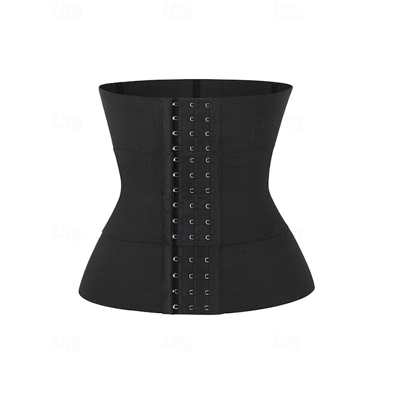Women's Corset Shapewear Waist Cincher Shapewear Sexy Corset Casual Pure Color Buttons Vacation Street Date Sleeveless Black Brown Khaki Summer Spring Fall Tailored Fit - Main Image