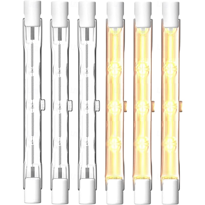 R7S 118mm T3 500W J118 Dimmable Double Ended J-Type Bulbs  Security & Landscape Lighting 220-240V/110-120V  6Pcs