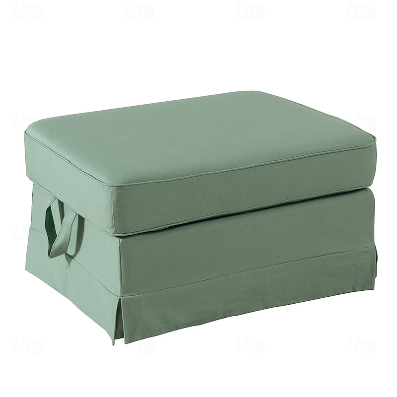 EKTORP Shoe Bench Cover, Solid Color Quilted 100% Cotton Slipcover, Durable Non-Slip Protector for Entryway or Home4