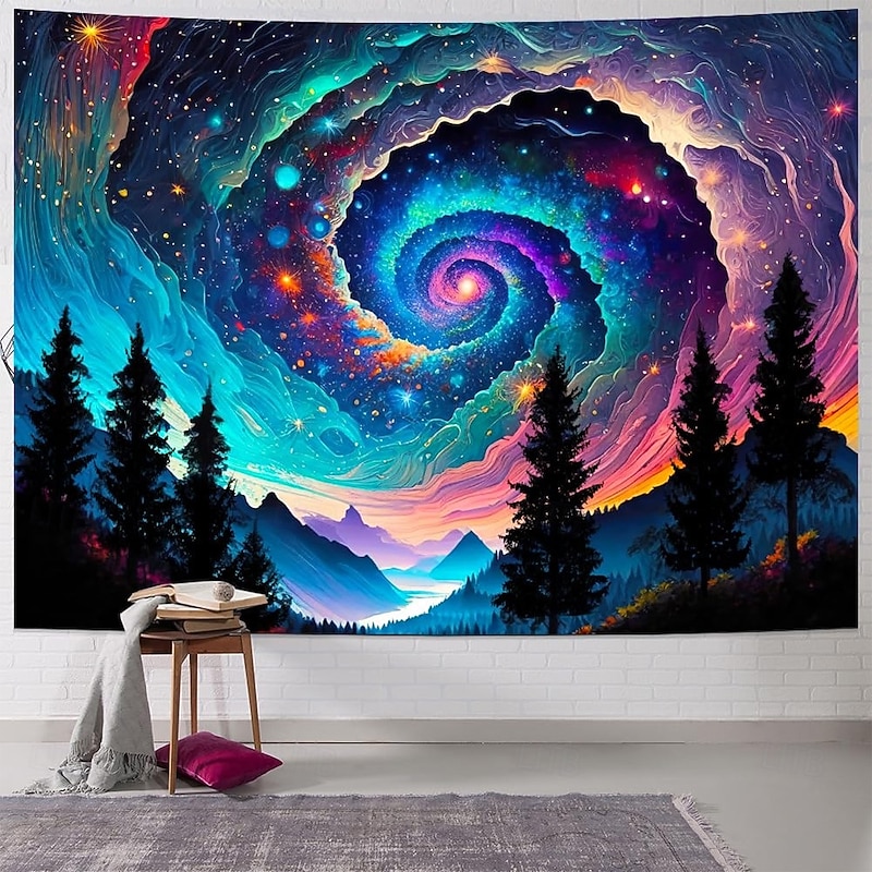 Tapestry Banners Blanket Space Forest 3D Mystic Bedroom Living Room Dorm Teens Room College Dorm Shooting Backgrounds Home Decor2