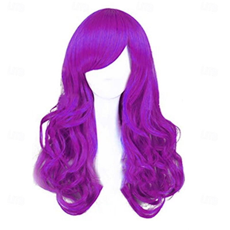 Long Colored Wigs - Wavy Neon & Curly Color Wigs for Women - Come with Extra Neon Glasses - Bachelorette Party Favors3