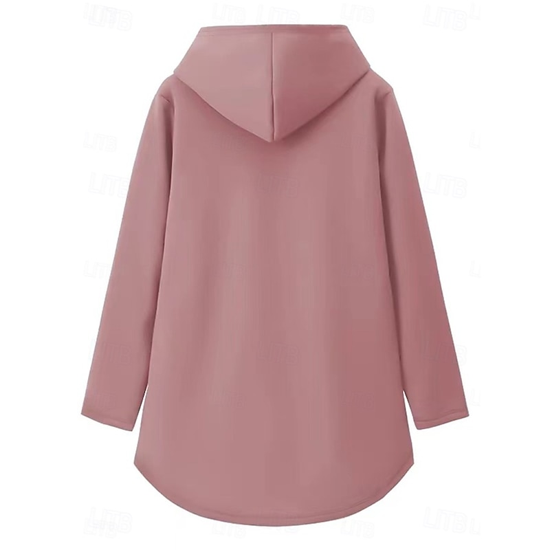 Women's Hoodie Sweatshirt Pullover Sherpa Letter Casual Sports Print Warm Fuzzy Comfrt Hoodie Long Sleeve Top Micro-elastic Fall & Winter Comfrt Breathable Soft Fabric4