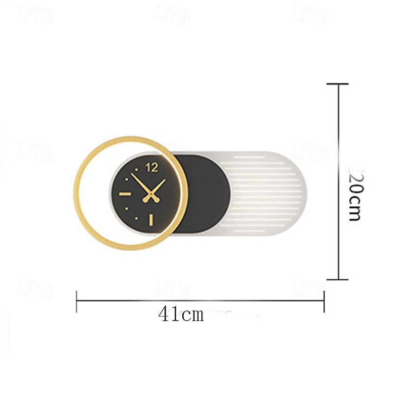 Wall Clock, Modern LED Wall Clock, 3 Color Brightness Adjustment, Mute Movement Sweeping, Non-Ticking, for Kitchen, Living Room, Bedroom, Office3