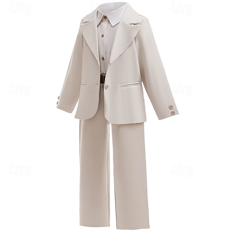 The Bad Guys Mr. Wolf Outfits Costume Fancy Dress Cosplay Movie Cosplay for Boys' Kids Halloween Carnival Performance Comic Con Anime Expo3