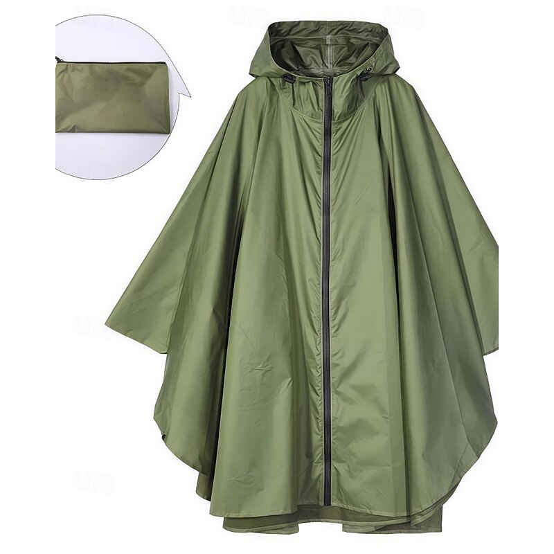 Women's Cloak / Capes Waterproof Windproof Patchwork Zipper Irregular Hem Casual Plain Outdoor Vacation Street Daily Wear Long Hooded Loose Fit Long Sleeve Outerwear Black Yellow Blue Fall Winter4