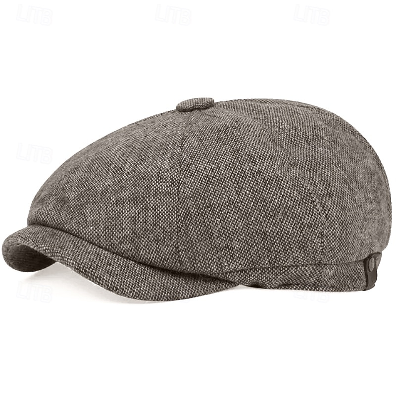 Retro Vintage Roaring 20s 1920s Beret Hat Normal The Great Gatsby Gangster Fancy Dress Men's Women's New Year Masquerade New Year Eve Bachelorette Party Festival Adults' Hat All Seasons