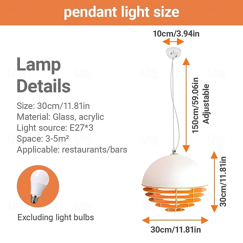 Medieval Sunset Orange Restaurant Pendant Light3