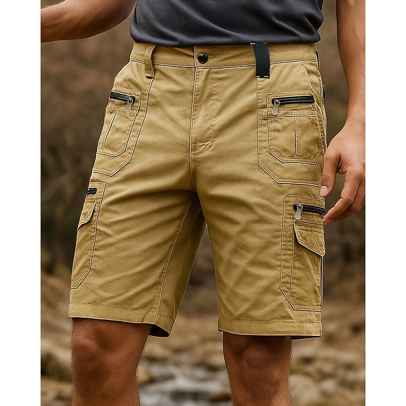 Men's Cargo Shorts Hiking Shorts sport shorts Summer Outdoor Regular Fit Lightweight Breathable Capri Pants Pocket Black Army Green Cotton Tennis Golf Running S M L XL XXL2