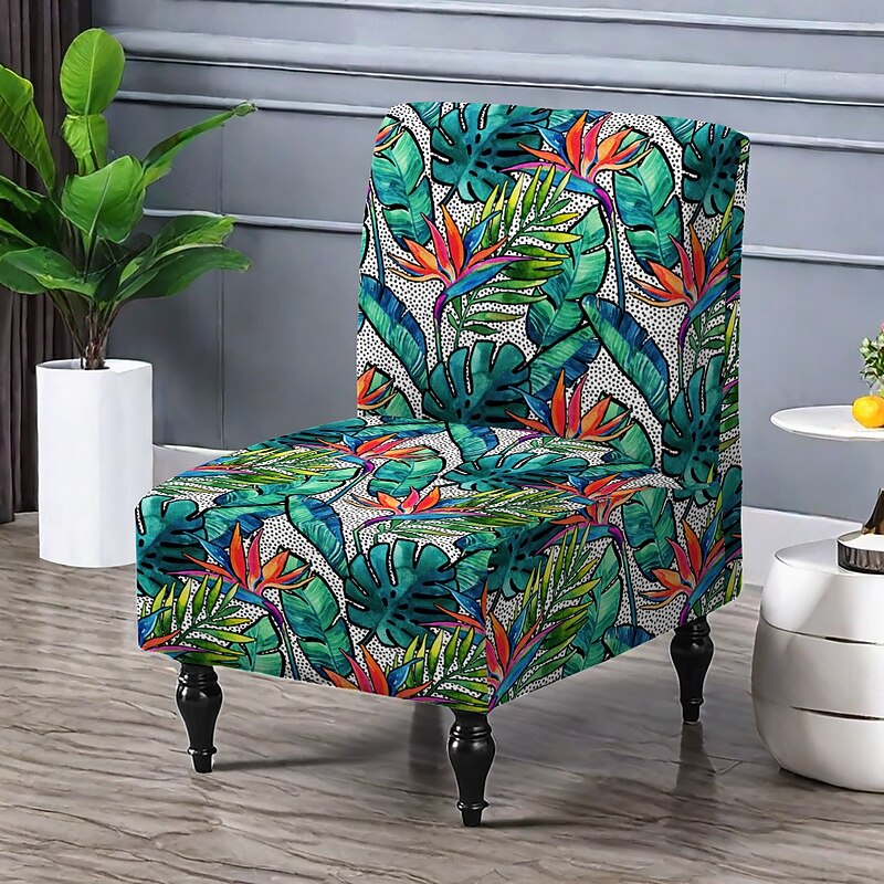 Strip Printed Stretch Spandex Dining Chair Cover, Elastic Seat Slipcover, Chair Protector for Dining Room, Wedding, Ceremony, Banquet, Home Decor