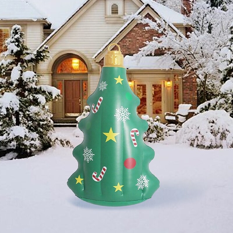 Christmas Outdoor Inflatable Decorations 68-81cm (26.8-31.8 Inch) Huge Xmas Large Ornaments for Yard Tree Lawn Garden Porch Blow Up Balls & Shapes2