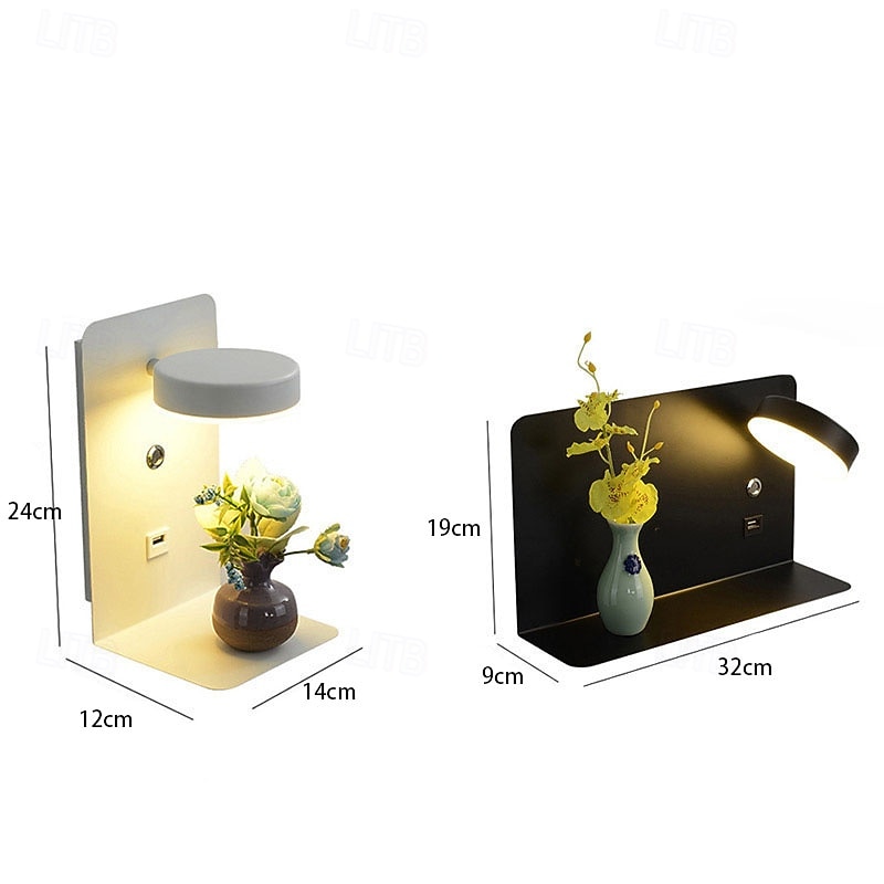 USB Mobile Charging Wall Light, Bedroom Bedside Lamp, Simple and Creative LED Lamp, LED Nordic Wall Lamp, for Living Room4