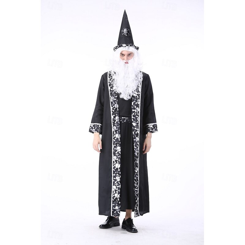 Wizard Halloween Outfits Fancy Costume Cosplay Adults' Men's Halloween Carnival Performance Party Easy Halloween Costumes Dress Up