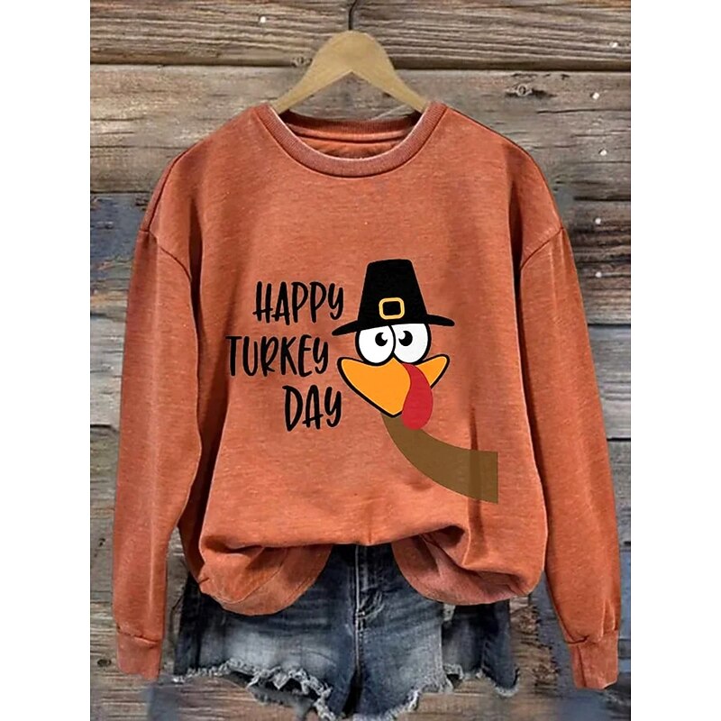 Women's Pullover Sweatshirt Hoodies Graphic Animal Letter Fashion Casual Long Sleeve Crew Neck Round Neck Regular Tops Street Dailywear Casual Print Black Orange Green Spring Fall Winter2