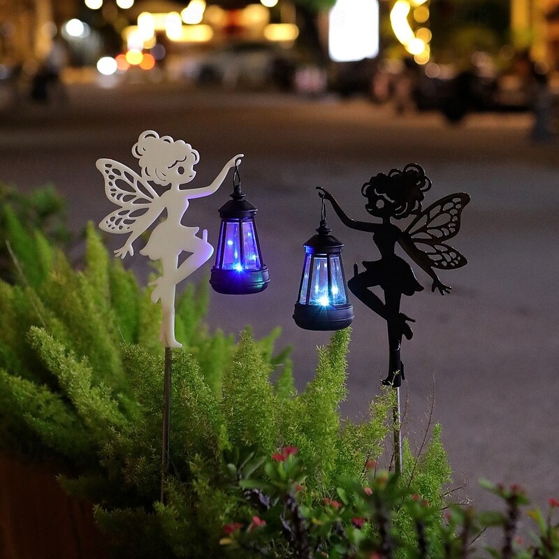 2 Pcs Outdoor Solar IP44 Waterproof Flower Fairy Field Plug in Light Warm Radiant Light Courtyard Garden Lawn Path Decorative Light Landscape Light4
