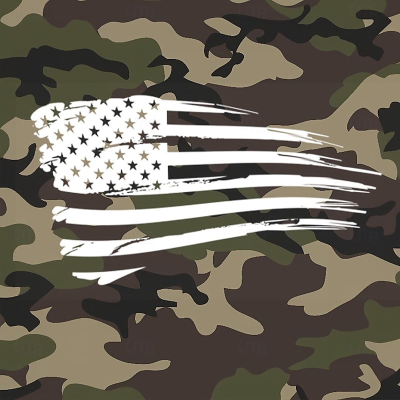 Men's Camo Camouflage American US Flag T Shirt Short Sleeve T shirt 3D Print Crew Neck Shirt Daily Military Street Daily Hunting Blue Green Gray Summer Spring Clothing Apparel S M L XL XXL XXXL4