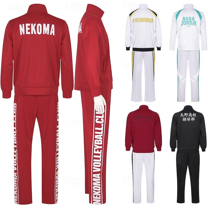 Oikawa Tooru Kozume Kenma Shoyo Hinata Anime School Uniforms Halloween Carnival Coat Pants For Men's Women's Adults'