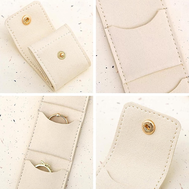 3 PCS Mini Travel Jewelry Bag Travel Jewelry Roll Bag with BuckleFoldable Portable Jewelry Organizers and Storage3