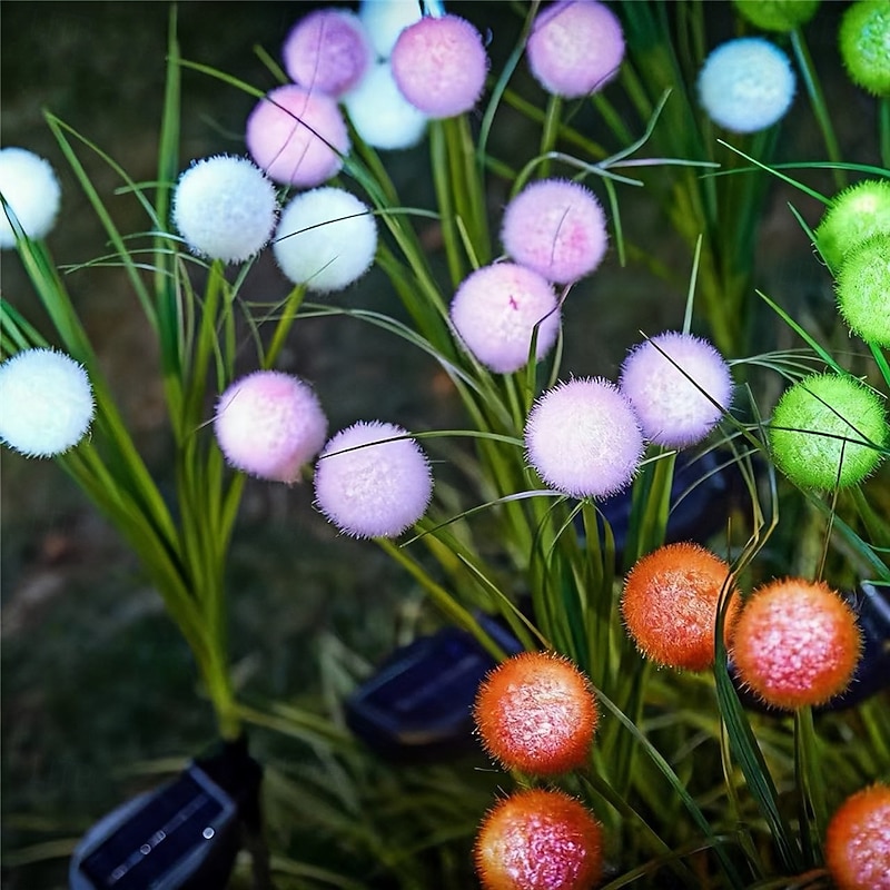 Solar Powered Ball Lights Floor Mounted Lights Outdoor Courtyard Garden Decorative Lights Led Floor Mounted Lights Lawn Lights  1PC