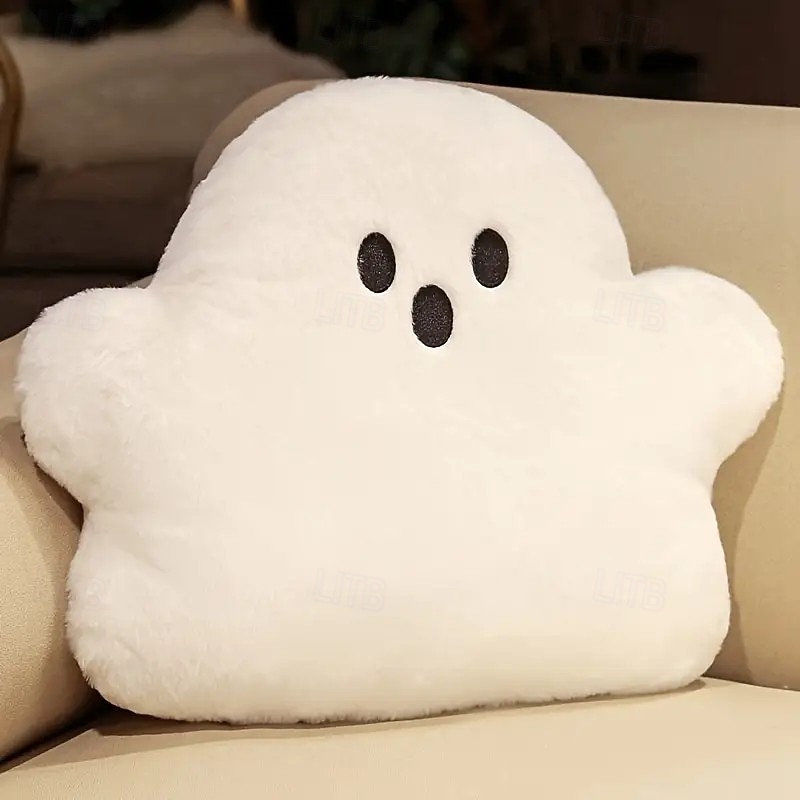 Halloween Cute Ghost Pillow Plush Cloud Cushion, Holiday Decorative Throw Pillow for Sofa, Bed, Living Room, Bedroom, Party, Car, Office & Outdoor Decoration2
