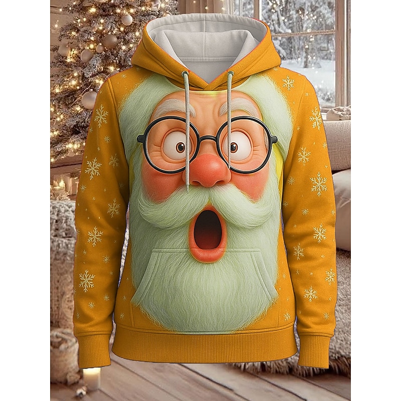 Women's Pullover Hoodie Sweatshirt Graphic Christmas Tree Casual Long Sleeve Hooded Regular Tops Party Evening Wear Street Dailywear Yellow Red Blue Purple Spring Fall Winter3