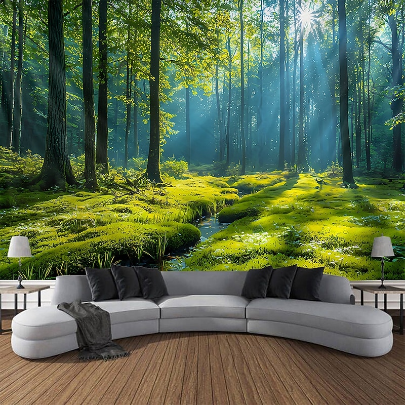 Tapestry Blanket Wall Hangings Forest Tropical 3D Bedroom Living Room Dorm Home Decor