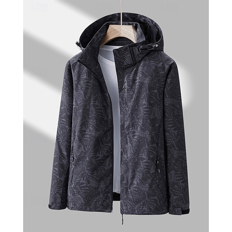 Women's Winter Coat Casual Jacket Hoodie Jacket Warm Comfortable Zipper Pocket Casual Floral Outdoor Vacation Holiday Daily Wear Regular Hooded Regular Fit Long Sleeve Outerwear Black White Pink3